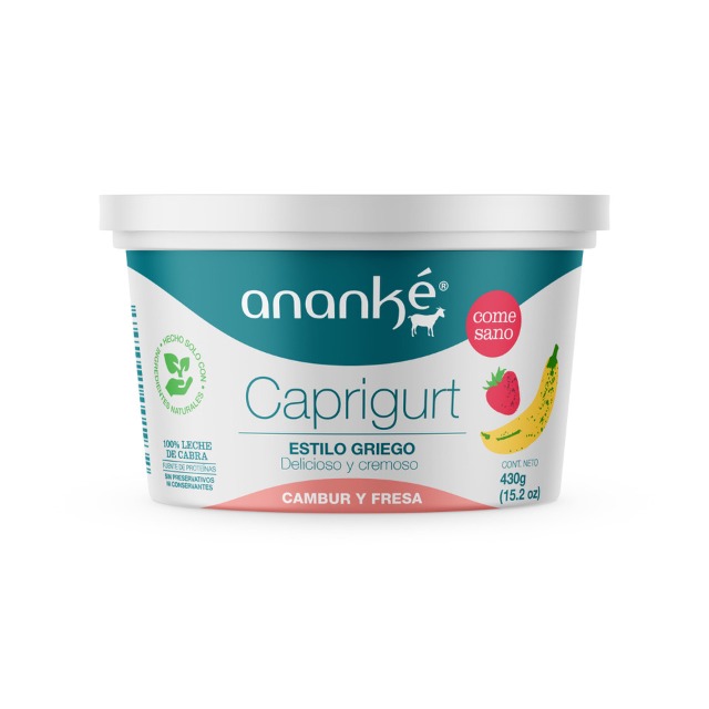 Caprigurt Cambur y Fresa 430g